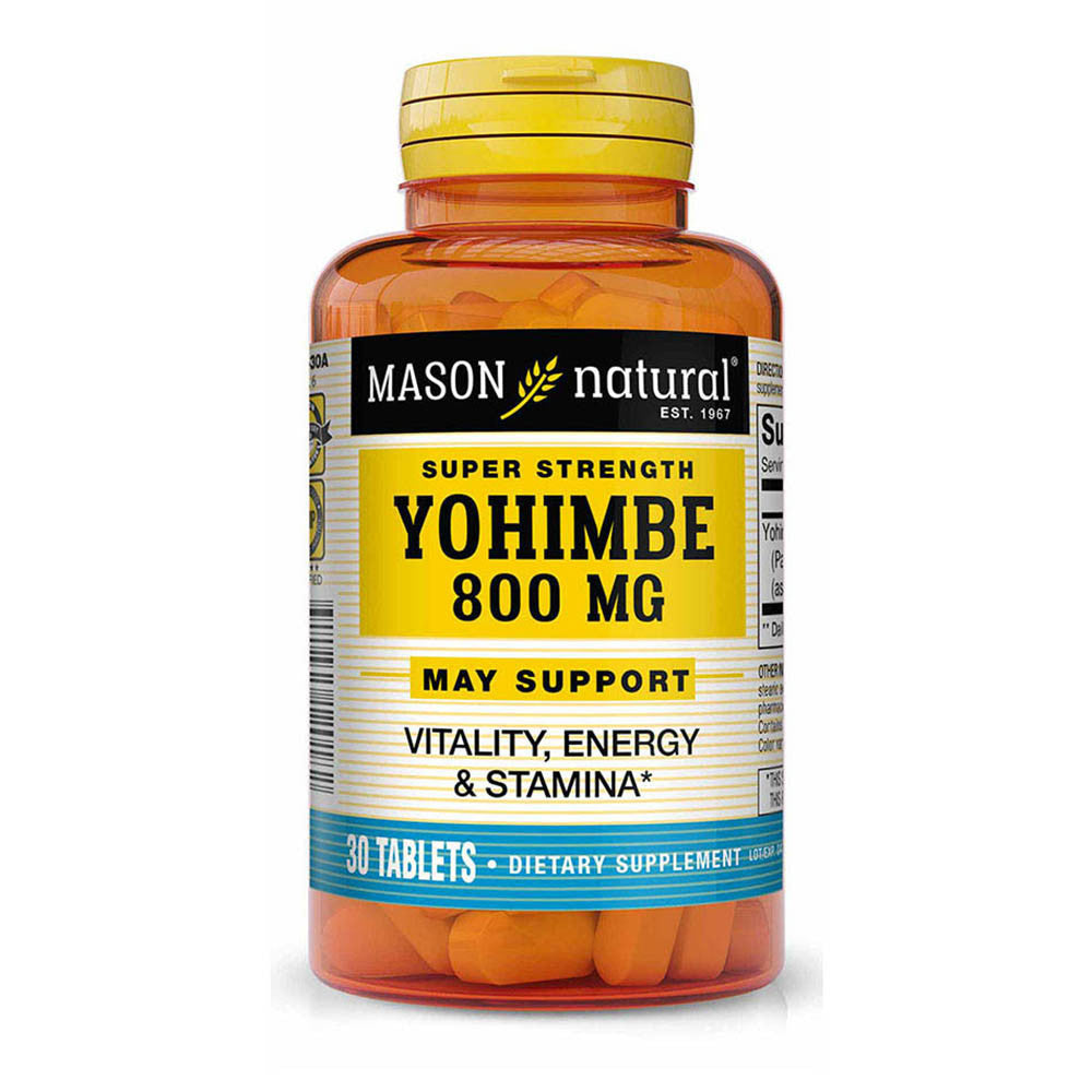 Mason Natural Super Strength Yohimbe 800 Mg For Sexual Health Tablets - 30 Ea